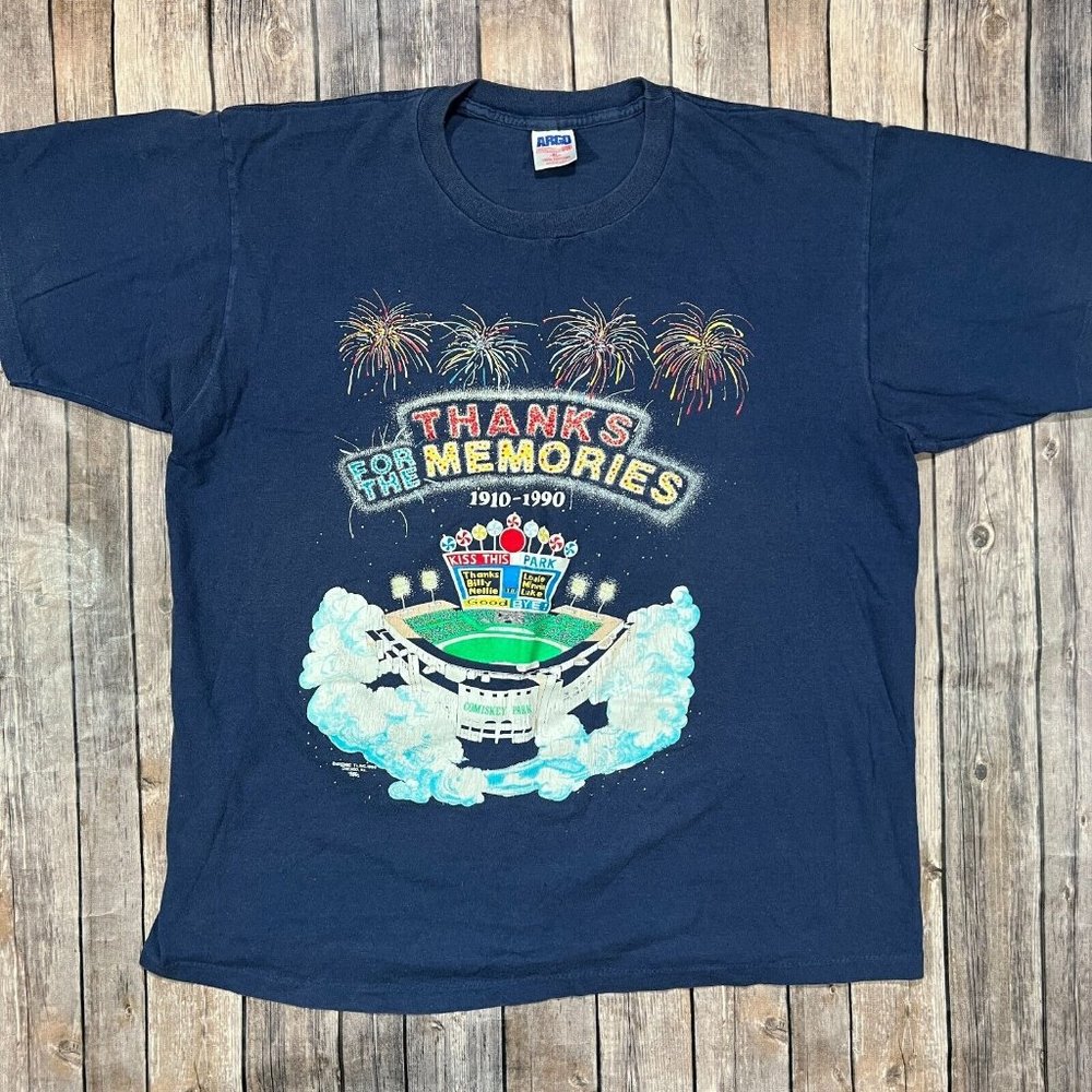 VTG Chicago White Sox Comiskey Park Goodbye Shirt XL Single Stitch MLB 90s Y2K